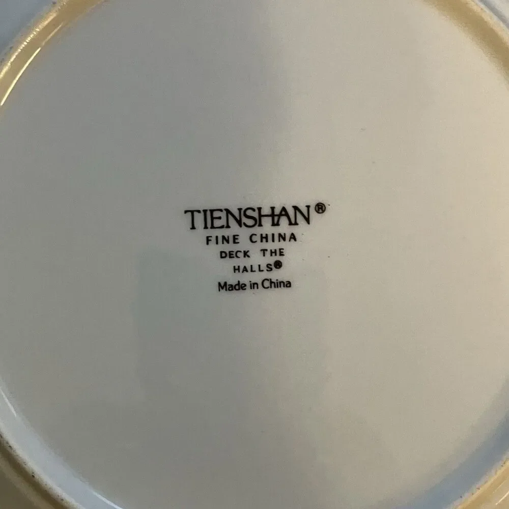 Tienshan Deck the Halls Salad Plate 12 Days of X-Mas Three French Hens Replace